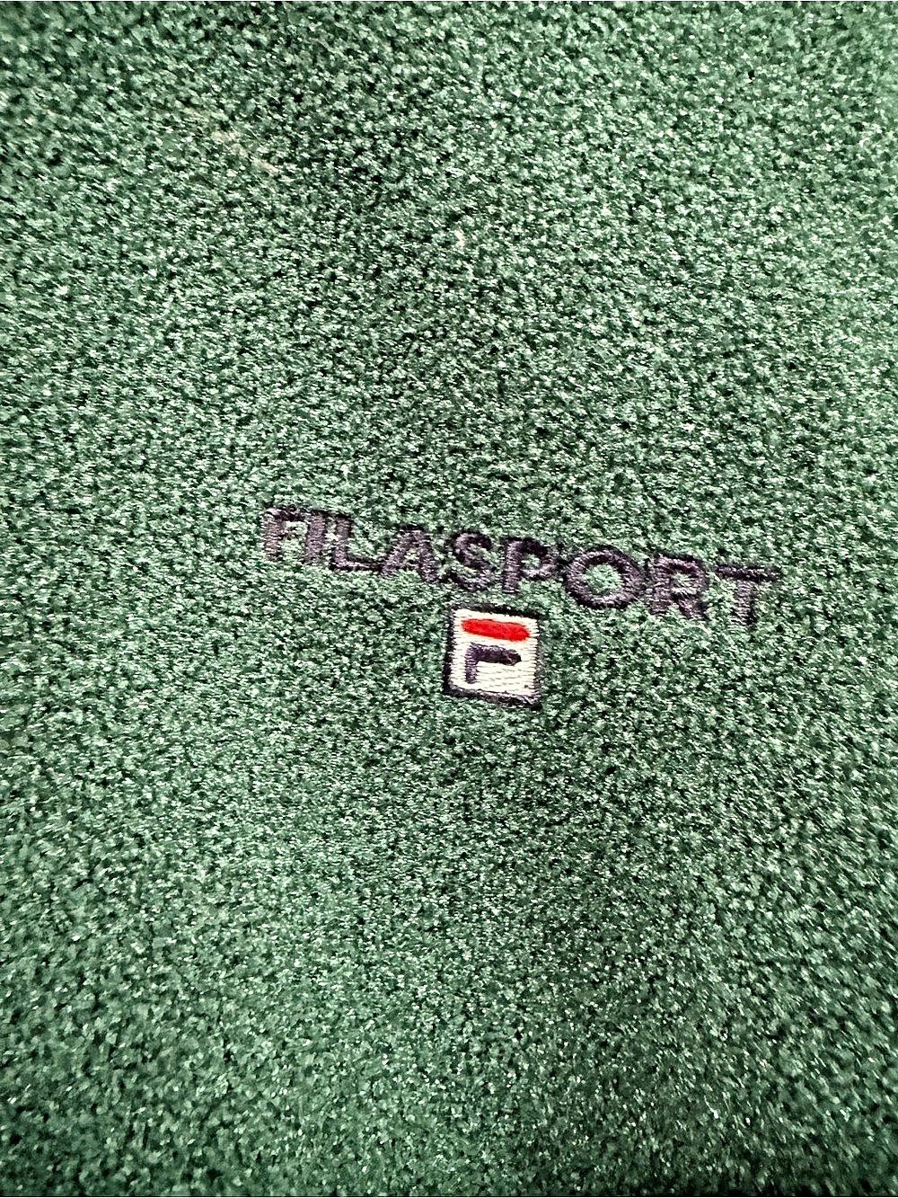 Vintage 25Fila Sport The Collection Green Fleece Crewneck Size Small - Picture 3 of 4